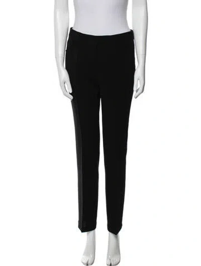 Pre-owned Akris Wool Straight Leg Pants In Black