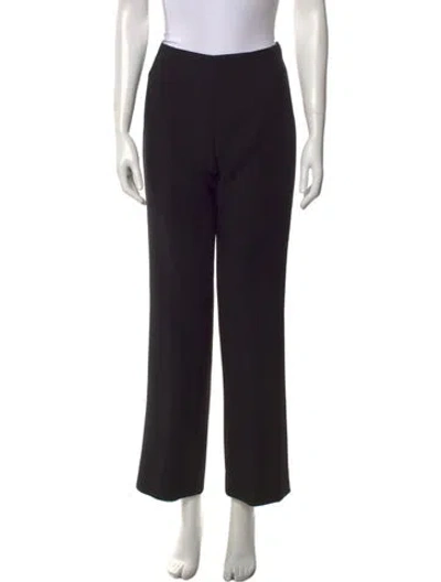 Pre-owned Akris Wool Straight Leg Pants In Black