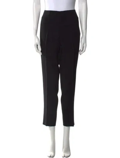 Pre-owned Akris Wool Straight Leg Pants In Black