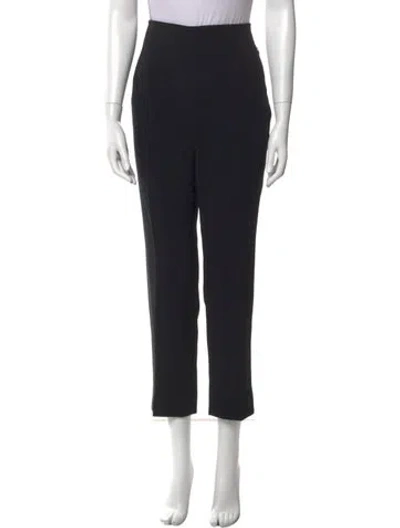 Pre-owned Akris Wool Straight Leg Pants In Black