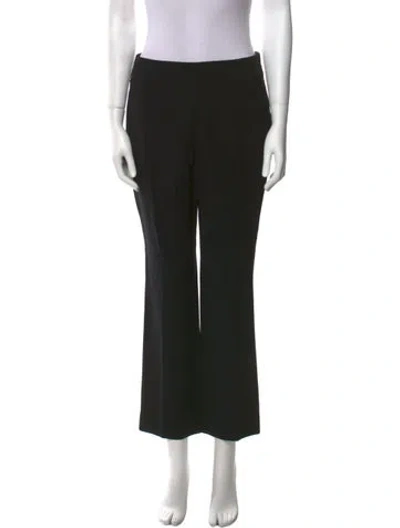 Pre-owned Akris Wool Straight Leg Pants In Black