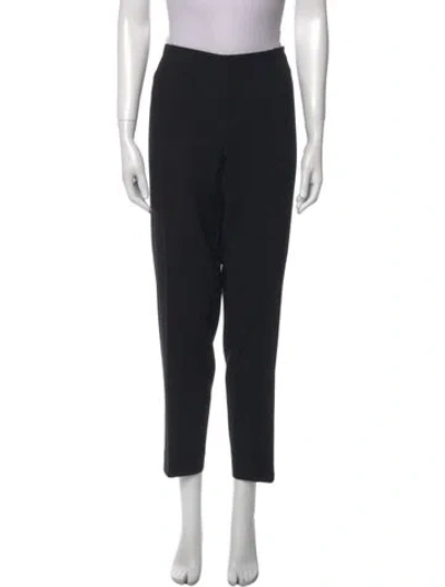 Pre-owned Akris Wool Straight Leg Pants In Black