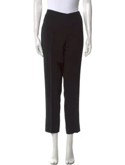 Pre-owned Akris Wool Straight Leg Pants In Black