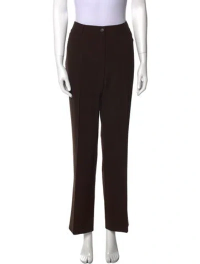 Pre-owned Akris Wool Straight Leg Pants In Black