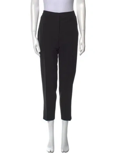 Pre-owned Akris Wool Straight Leg Pants In Black