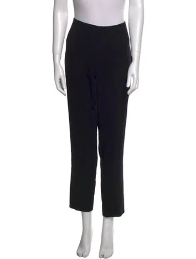 Pre-owned Akris Wool Straight Leg Pants In Black