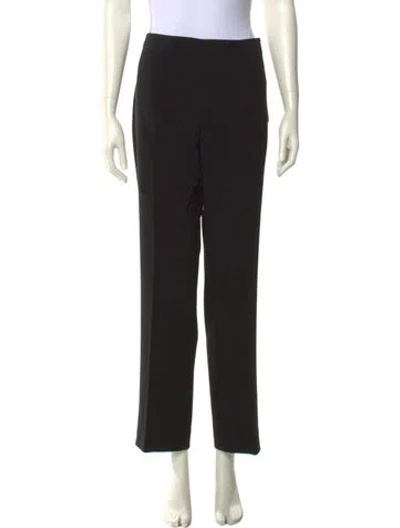 Pre-owned Akris Wool Straight Leg Pants In Black