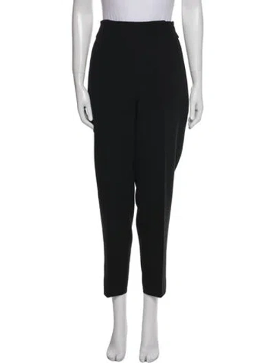 Pre-owned Akris Wool Straight Leg Pants In Black