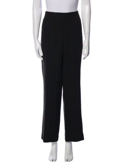 Pre-owned Akris Wool Straight Leg Pants In Black