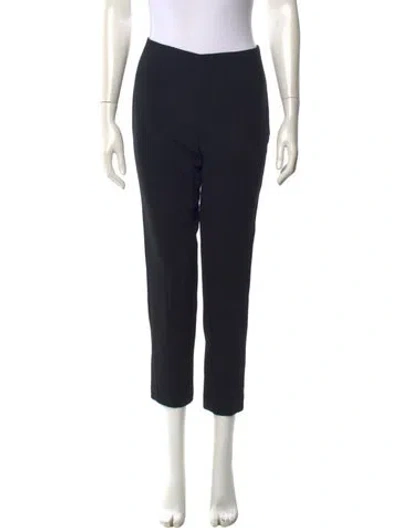 Pre-owned Akris Wool Straight Leg Pants In Black