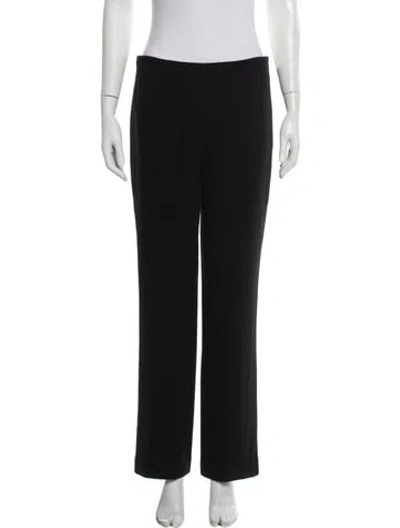 Pre-owned Akris Wool Straight Leg Pants In Black