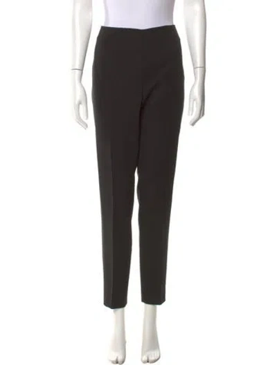 Pre-owned Akris Wool Straight Leg Pants In Black