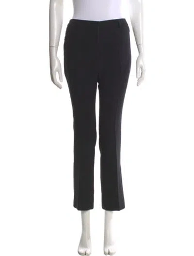 Pre-owned Akris Wool Straight Leg Pants In Black
