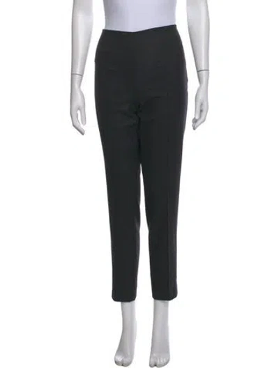 Pre-owned Akris Wool Straight Leg Pants In Black