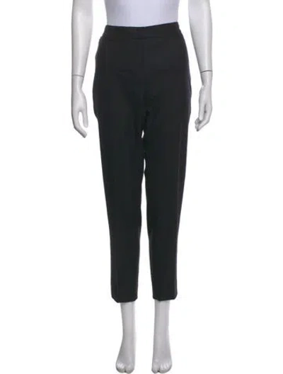 Pre-owned Akris Wool Straight Leg Pants In Black