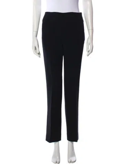 Pre-owned Akris Wool Straight Leg Pants In Black