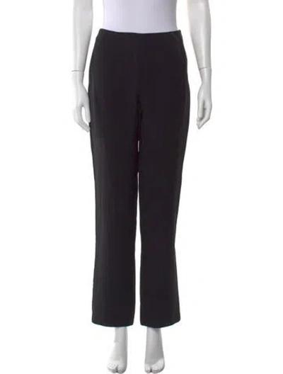 Pre-owned Akris Wool Straight Leg Pants In Black