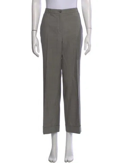 Pre-owned Akris Wool Straight Leg Pants In Black