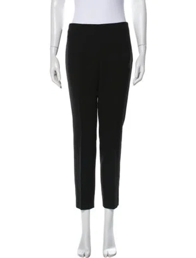 Pre-owned Akris Wool Straight Leg Pants In Black