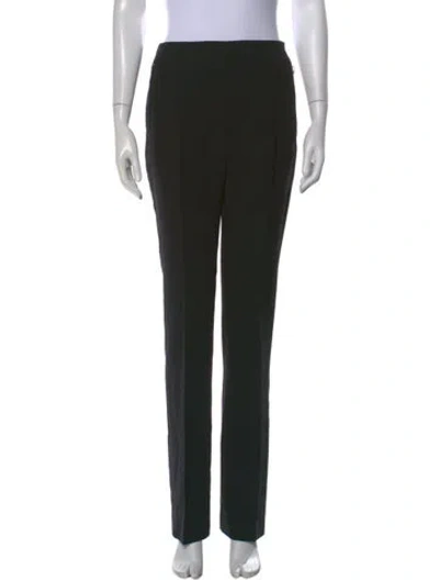 Pre-owned Akris Wool Straight Leg Pants In Black