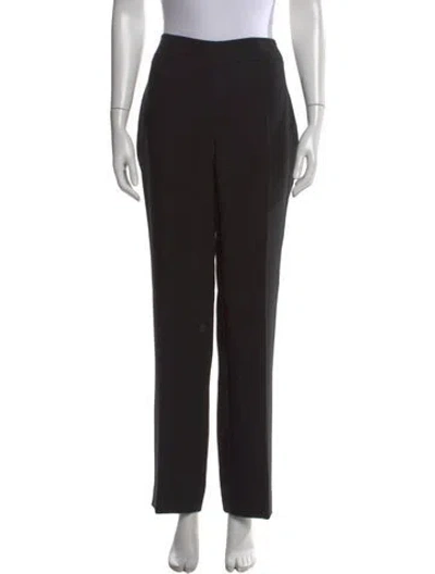 Pre-owned Akris Wool Straight Leg Pants In Black