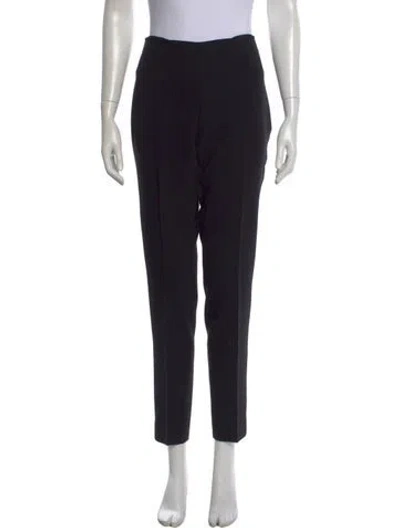 Pre-owned Akris Wool Straight Leg Pants In Black