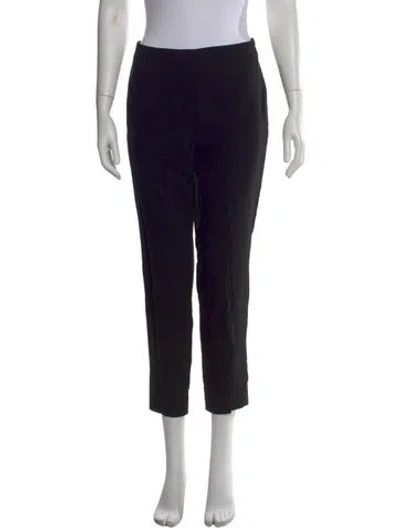 Pre-owned Akris Wool Straight Leg Pants In Black