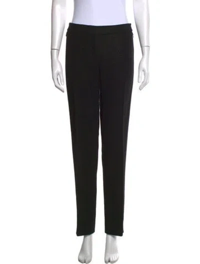 Pre-owned Akris Wool Straight Leg Pants In Black