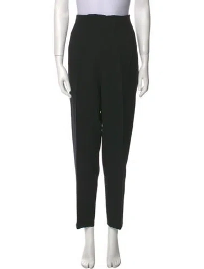 Pre-owned Akris Wool Straight Leg Pants In Black