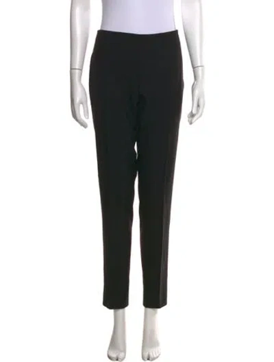 Pre-owned Akris Wool Straight Leg Pants In Black