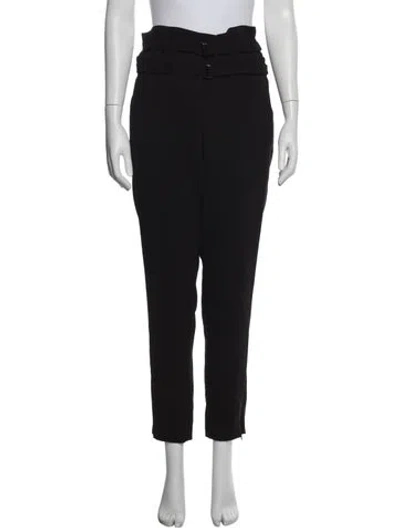 Pre-owned Akris Wool Straight Leg Pants In Black