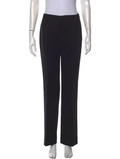Pre-owned Akris Wool Straight Leg Pants In Black