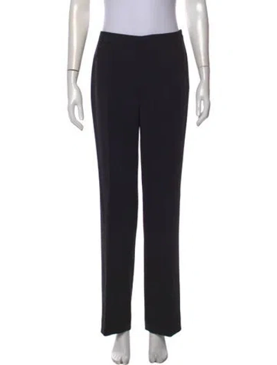 Pre-owned Akris Wool Straight Leg Pants In Black