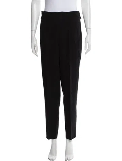 Pre-owned Akris Wool Straight Leg Pants In Black