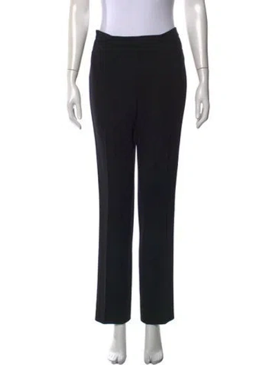 Pre-owned Akris Wool Straight Leg Pants In Black