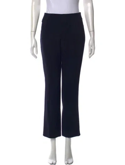 Pre-owned Akris Wool Straight Leg Pants In Black