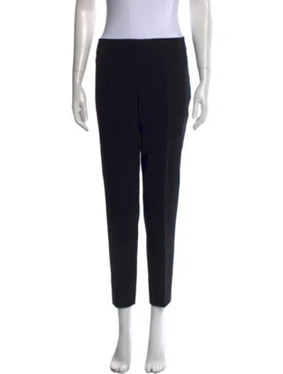 Pre-owned Akris Wool Straight Leg Pants In Black