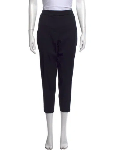 Pre-owned Akris Wool Straight Leg Pants In Black