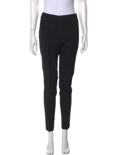 Pre-owned Akris Wool Straight Leg Pants In Black