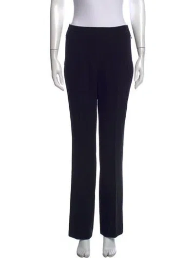 Pre-owned Akris Wool Straight Leg Pants In Black