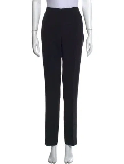Pre-owned Akris Wool Straight Leg Pants In Black