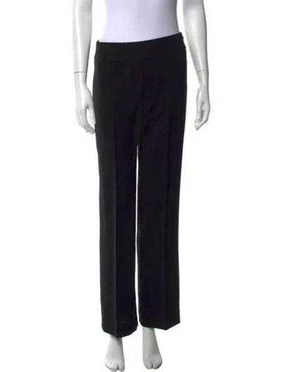 Pre-owned Akris Wool Straight Leg Pants In Black