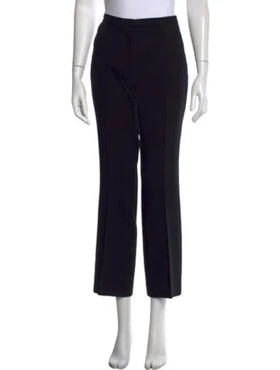 Pre-owned Akris Wool Straight Leg Pants In Black