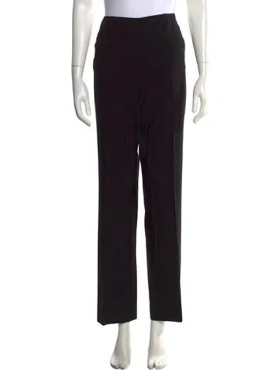 Pre-owned Akris Wool Straight Leg Pants In Black