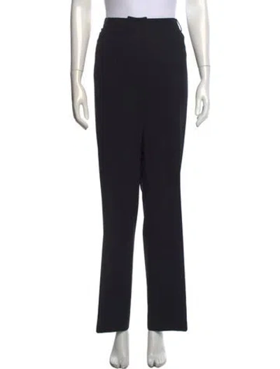 Pre-owned Akris Wool Straight Leg Pants In Black