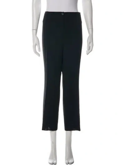 Pre-owned Akris Wool Straight Leg Pants In Black