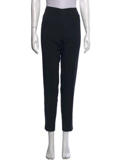 Pre-owned Akris Wool Straight Leg Pants In Black