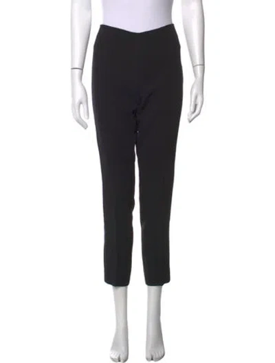 Pre-owned Akris Wool Straight Leg Pants In Black