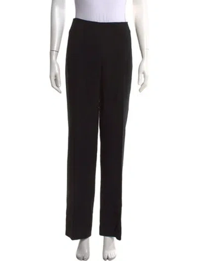 Pre-owned Akris Wool Straight Leg Pants In Black