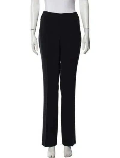 Pre-owned Akris Wool Straight Leg Pants In Black